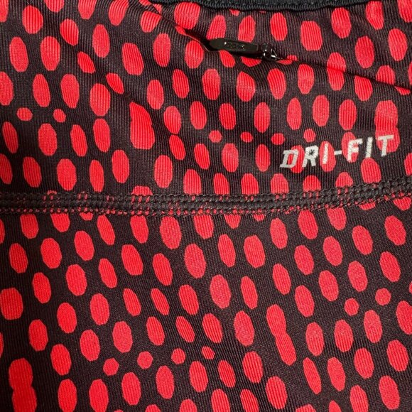 Nike Dri-Fit Running Tights Womens Size XS Run Fast Live Fearless Red & Black - Picture 6 of 7